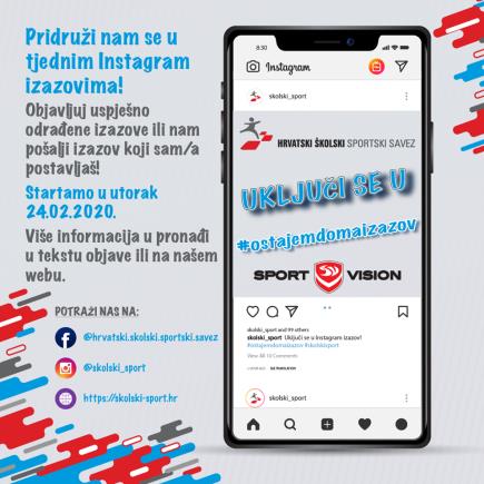 HRVATSKI ŠKOLSKI SPORTSKI SAVEZ Uključi se u #ostajemdomaizazov